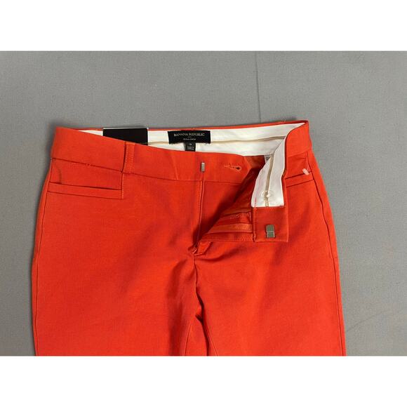 NWT Banana Republic Orange Sloan Skinny Low Rise Cropped Pants SZ 0 Work Office - Picture 3 of 8